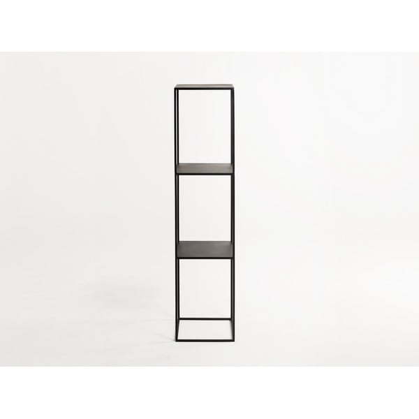 Melns metāla grāmatu plaukts CustomForm Tensio, augstums 140 cm