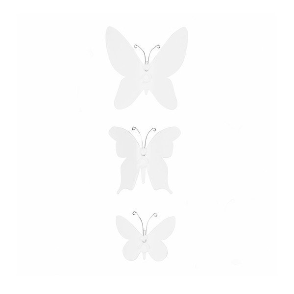 9 baltu 3D sienas dekoru komplekts Umbra Butterflies-image-2