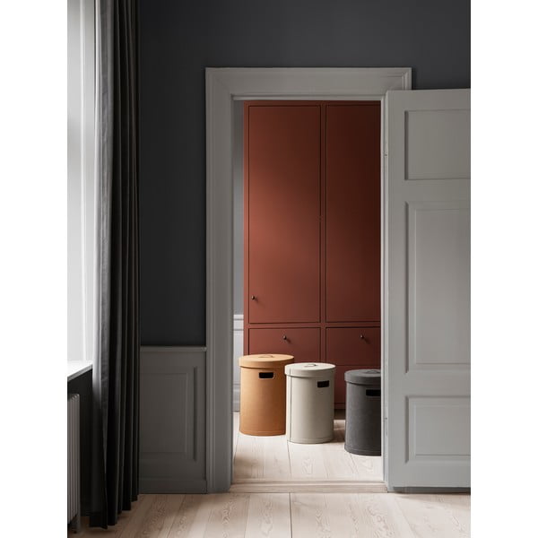 Tumši pelēks veļas grozs no ādas imitācijas Sahla M – Blomus-image-4