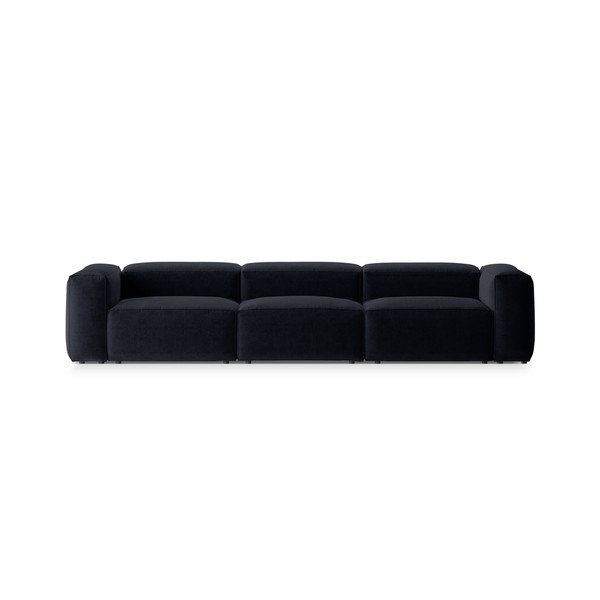 Tumši zils dīvāns 364 cm Bergamo – Cosmopolitan Design