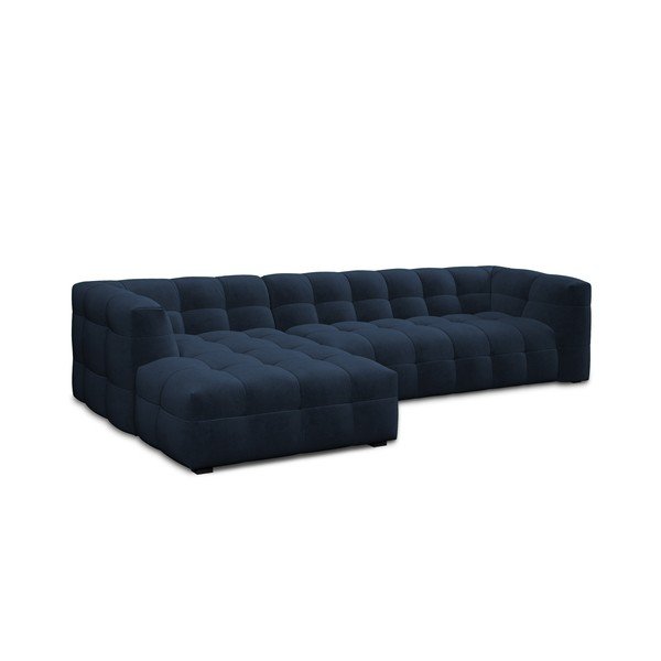 Zils samta stūra dīvāns Windsor & Co Sofas Vesta, kreisais stūris-image-3