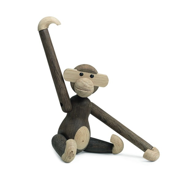 Ozola masīvkoka statuete Kay Bojesen Denmark Monkey-image-2