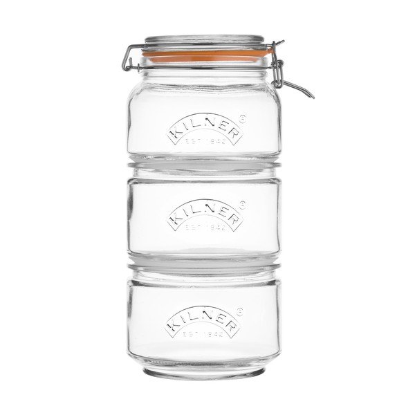 3 Kilner pārtikas uzglabāšanas burku komplekts