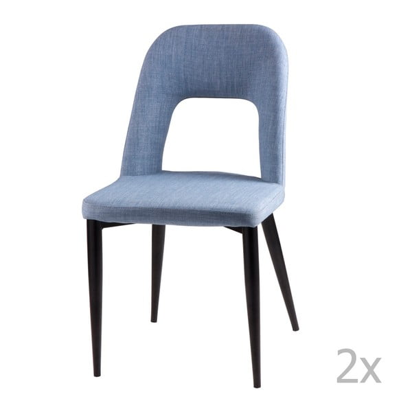 2 gaiši zilu ēdamistabas krēslu komplekts sømcasa Anika