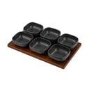 Antracīta pelēks porcelāna servēšanas trauku komplekts (6 gab.) Essentials – Ladelle