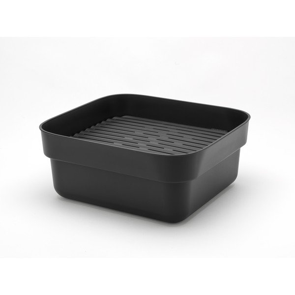 Tumši pelēka plastmasas trauku mazgāšanas bļoda ar žāvētāju SinkSide – Brabantia-image-2