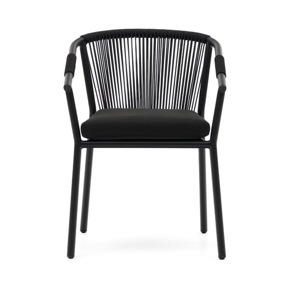 Melns metāla dārza krēsls Xelida – Kave Home-image-1