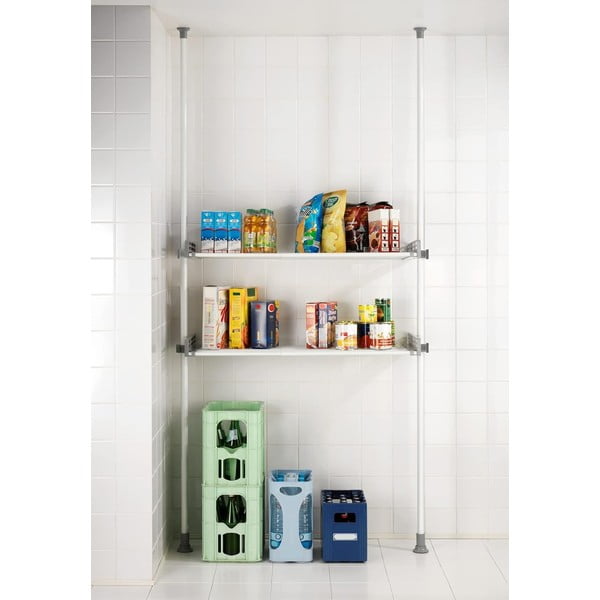 Balts metāla vannas istabas plaukts 120x300 cm Herkules – Wenko-image-1