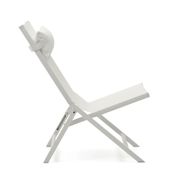 Balts metāla dārza atpūtas krēsls Canutells – Kave Home-image-4