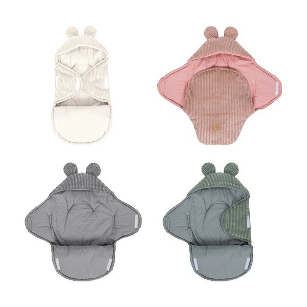 Rozā velveta bērnu ietinamā sedziņa 45x80 cm – Meowbaby-image-1