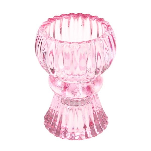 Zems rozā stikla svečturis – Rex London