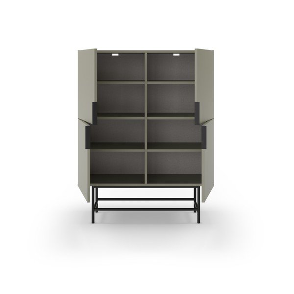 Zaļš/pelēks skapītis 100x128 cm Eldia – Marckeric-image-2