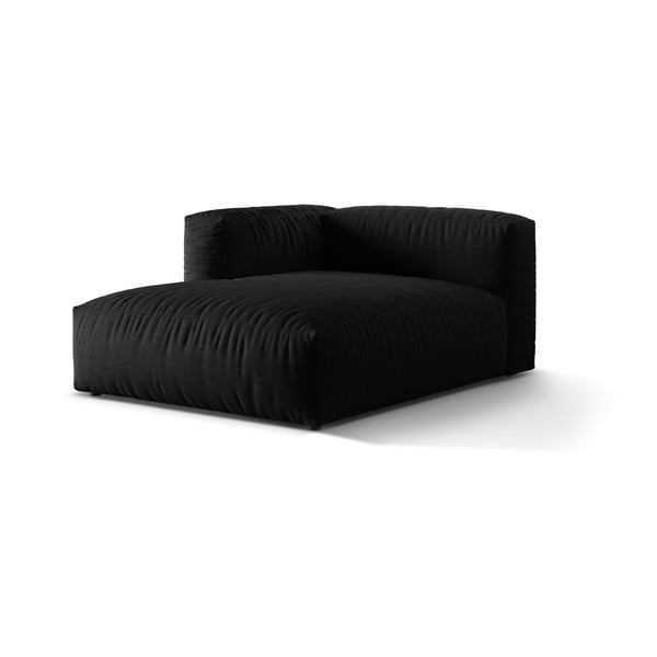 Melna modulārā dīvāna daļa (ar kreiso stūri) Martina – Micadoni Home-image-2
