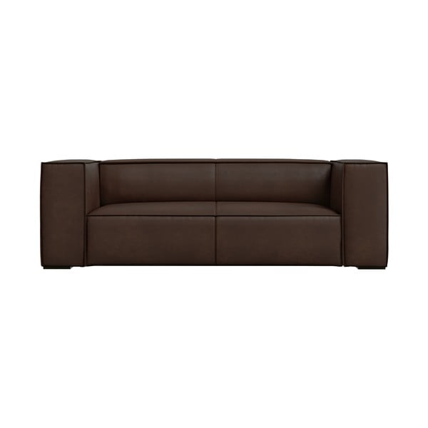 Tumši brūns ādas dīvāns 212 cm Madame – Windsor & Co Sofas