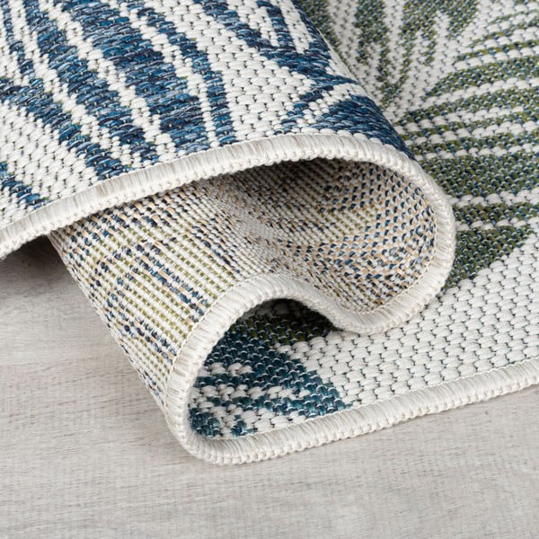 Zaļš/zils iekštelpu un āra paklājs 200x290 cm Bella Leaf – Flair Rugs-image-2