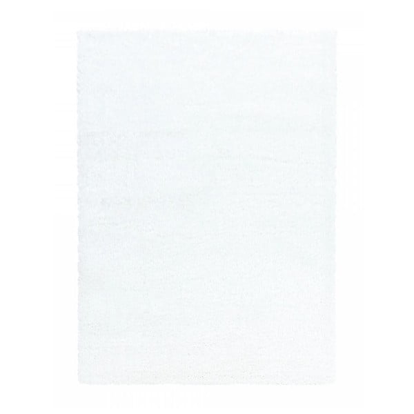 Balts mazgājams paklājs 80x150 cm Pelush White – Mila Home