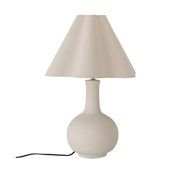 Krēmkrāsas galda lampa ar auduma abažūru (augstums 60 cm) Heide – Bloomingville