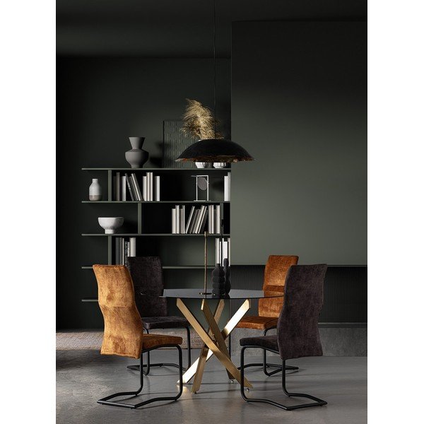 Sinepju dzeltens polsterēts pusdienu krēsls Thelma – Bizzotto-image-1