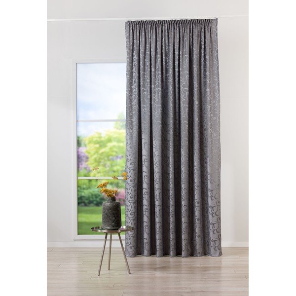 Pelēks žakarda aizkars 210x245 cm Glory – Mendola Fabrics-image-1