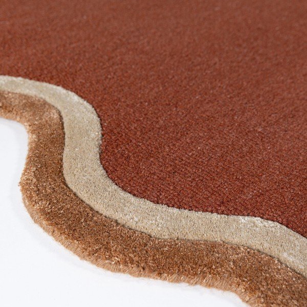 Terakotas oranžs ar rokām darināts paklājs no vilnas maisījuma 160x230 cm Rivo Wool – Flair Rugs-image-4
