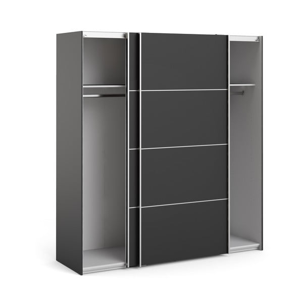 Melns drēbju skapis Tvilum Verona, 182 x 202 cm-image-4