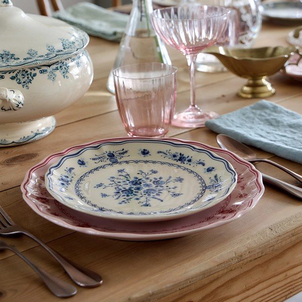 Zils/bēšs deserta akmensmasas šķīvis ø 21 cm Vila – Costa Nova-image-4