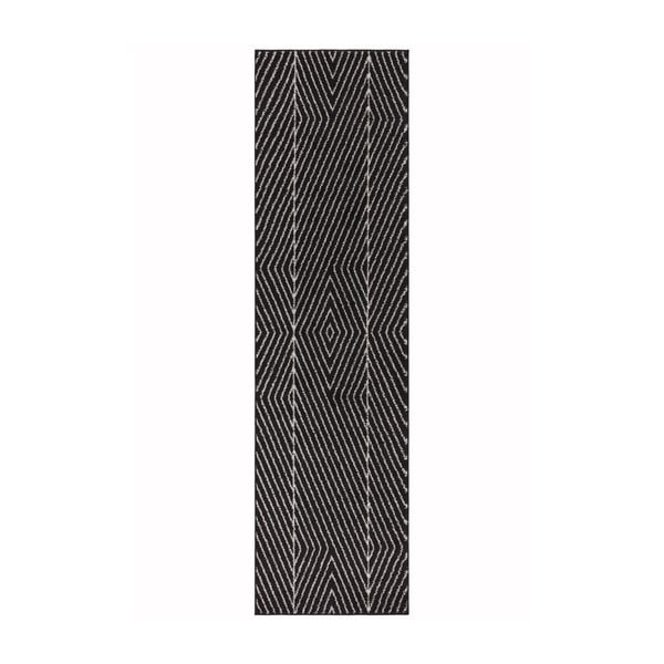 Melnbalts celiņa paklājs 66x240 cm Muse – Asiatic Carpets