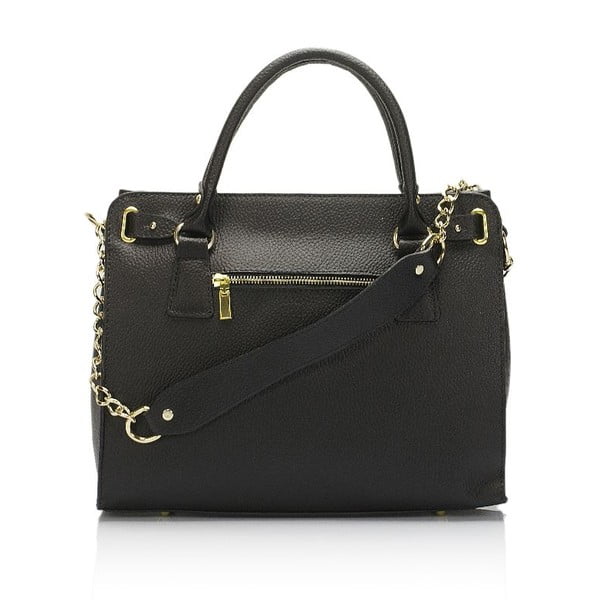 Melna ādas rokassoma Giulia Massari Clementine-image-2