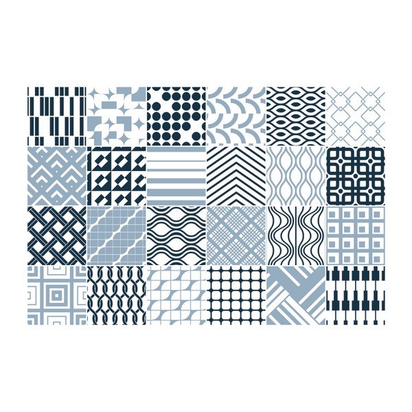Komplekts no 24 sienas uzlīmes Ambiance Sienas uzlīmes Scandinavian Tiles Kiev, 10 x 10 cm-image-2