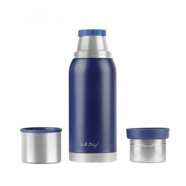 Tumši zila ceļojumu termo krūze Vialli Design Fuori, 1 l-image-2