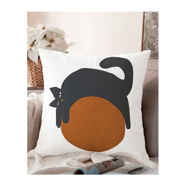 Spilvendrāna ar kokvilnas maisījumu Minimalist Cushion Covers Kitty, 55 x 55 cm
