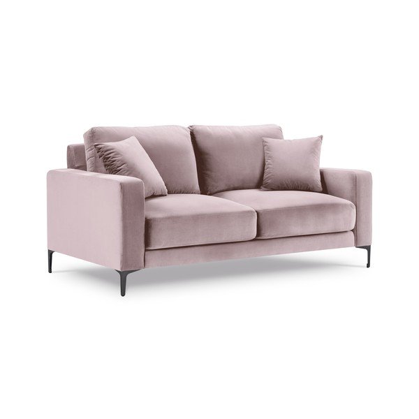 Rozā samta dīvāns Kooko Home Harmony, 158 cm-image-2