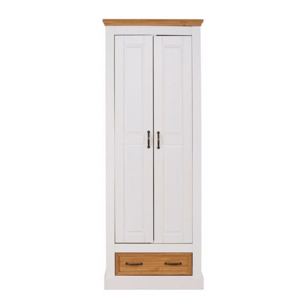 Balts divu durvju skapis no priedes masīvkoka Støraa Suzie