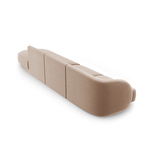 Bēšs samta dīvāns 302 cm Miley – Micadoni Home-image-4