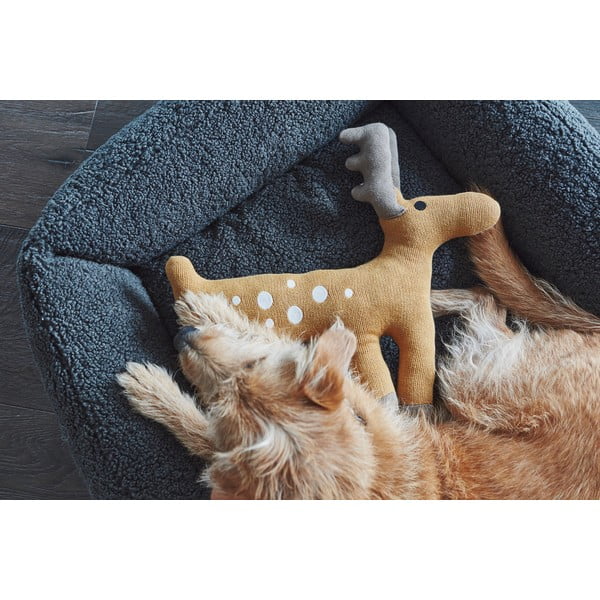 Tumši pelēka buklē mājdzīvnieku gulta suņiem 71x91 cm Senso Graphite M – MiaCara-image-2