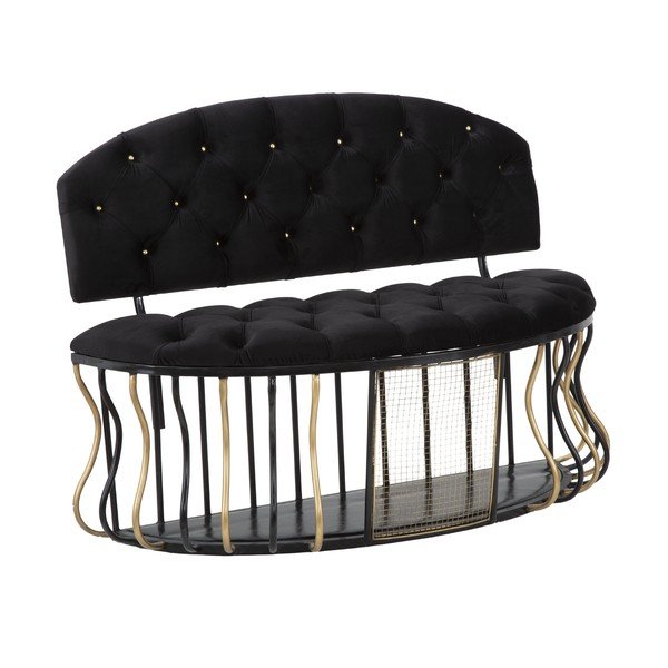 Mauro Ferretti Glam black dīvāns