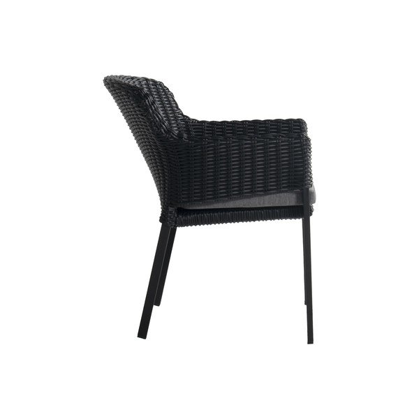 Melns plastmasas dārza krēsls Cairo – Hartman-image-3