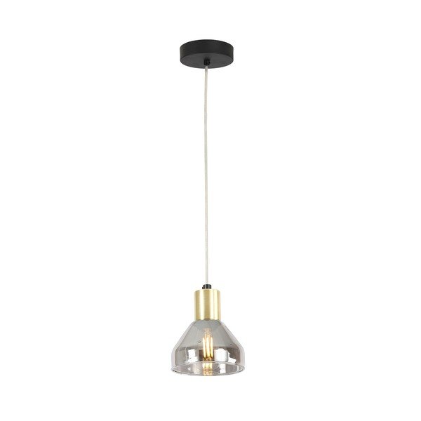 Gaiši violeta/zelta krāsas piekaramā lampa ar stikla abažūru Gregory – Candellux Lighting-image-3