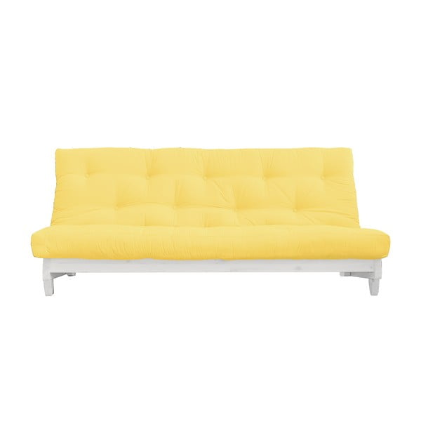 Izvelkamais dīvāns Karup Design Fresh White/Yellow