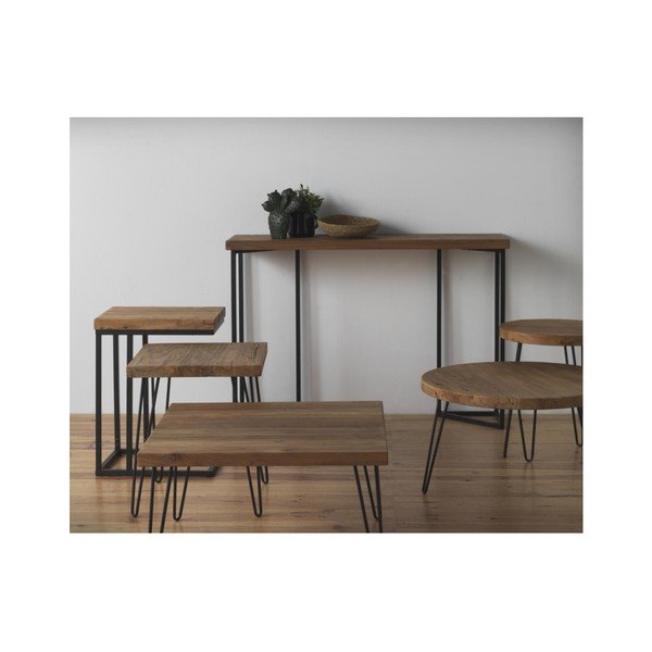 Žurnālgaldiņš ar elma koka virsmu Geese Camile, ⌀ 71 cm-image-1