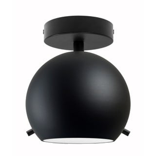 Melna griestu lampa Sotto Luce MYOO Matte, ø 15 cm