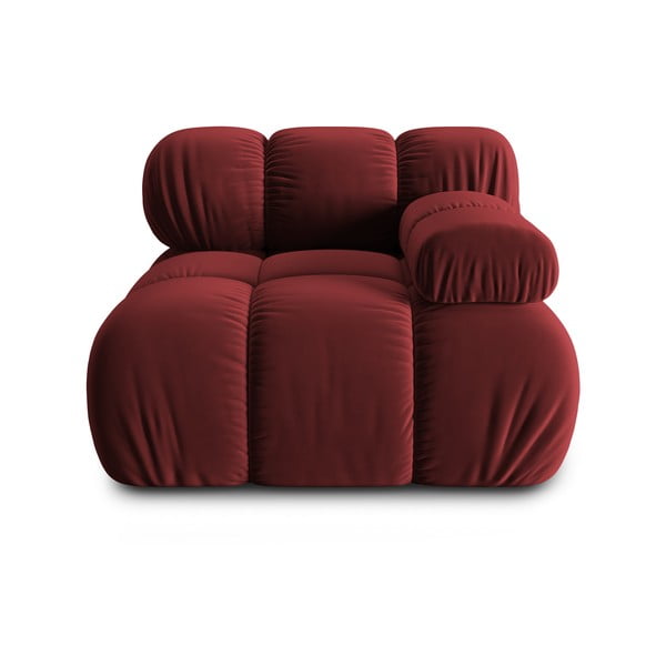 Sarkans samta modulārais dīvāns (ar labo stūri) Bellis – Micadoni Home
