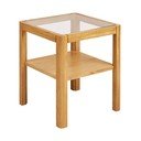 Sānu galdiņš ar stikla galda virsmu 40x40 cm Lourmarin – House Nordic