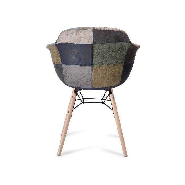 Pelēks pusdienu krēsls ar dižskābarža kājām Furnhouse Flame Patch-image-3