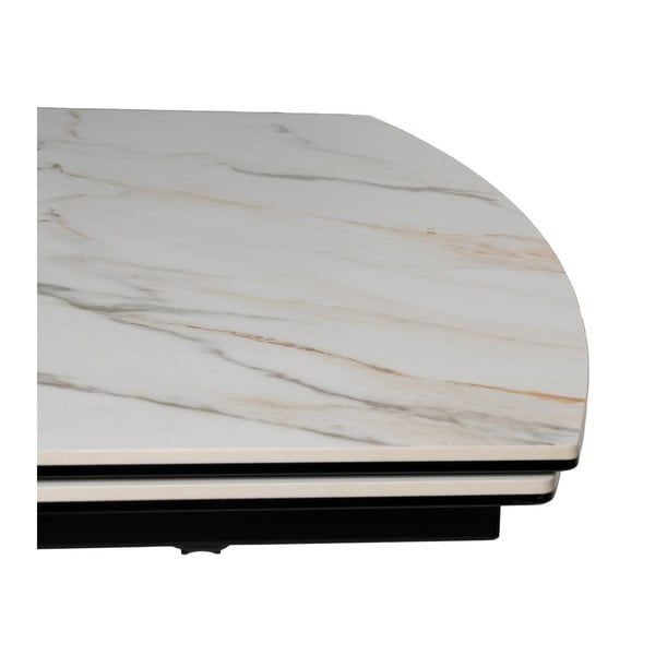 Izvelkams ēdamgalds ar papildu galda virsmu no marmora imitācijas 90x180 cm Rocía – Ixia-image-3
