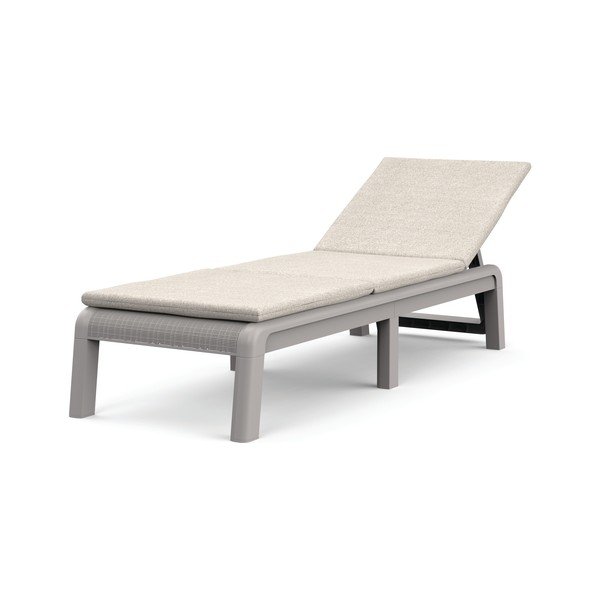 Bēšs plastmasas regulējams/saliekams dārza zvilnis Atlas – Keter