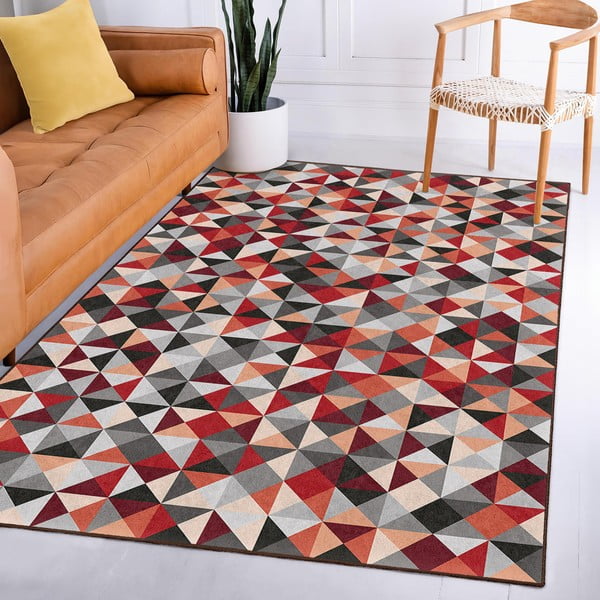 Sarkans/pelēks mazgājams paklājs 120x180 cm Ignite – Mila Home-image-4