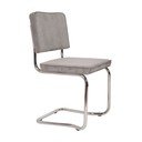 Pelēki polsterēti pusdienu krēsli (2 gab.) Ridge Kink Rib – Zuiver