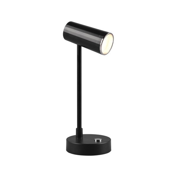 Spīdīgi melna LED galda lampa ar regulējamu spilgtumu (augstums 28 cm) Lenny – Trio-image-1