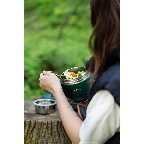 Zaļš nerūsējošā tērauda termoss pārtikai 680 ml Fuori – Vialli Design-image-1